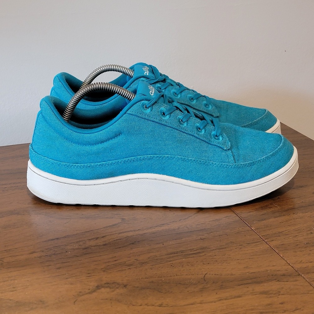 Allbirds Canvas Pacers Shoes Mens Size 10 Teal Blue Comfort‎ Casual Sneakers